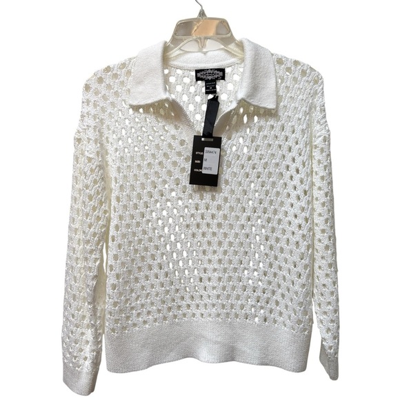 oliver.o Sweaters - Oliver. O Knit Polo Pointelle Sweater Size XL NWT